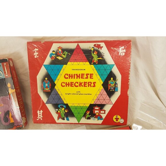 Transogram Games Chinese Checkers Pa-Chee-Si 1955 1956 Vintage Board Game BOXED - Picture 4 of 12
